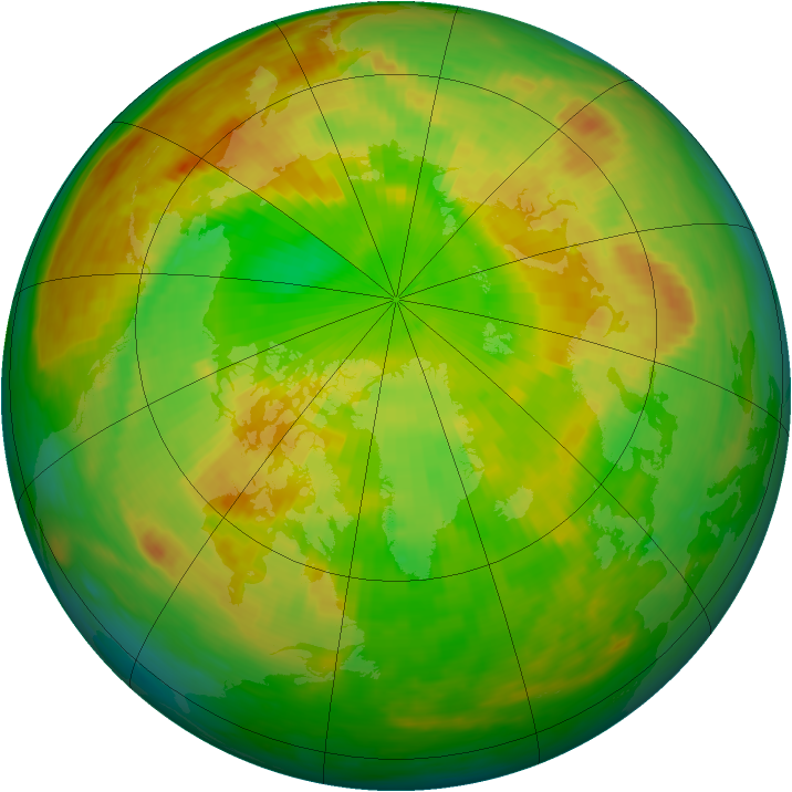 Arctic ozone map for 04 June 1985